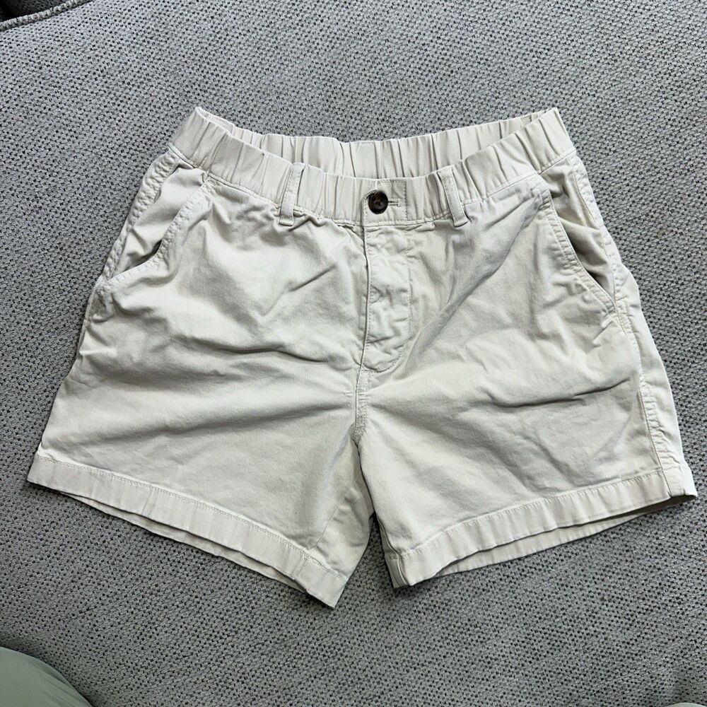 Bear Bottom Men's Shorts, Size Medium, 5.5" Inseam, Khaki, Elastic Waistband